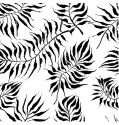 Brush Palm Leaves And Branches Seamless Pattern