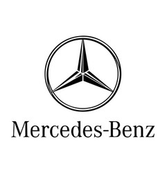 Mercedes Benz Brand Logo Symbol With Name Black