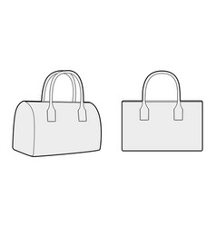 Mini Bowling Tote Silhouette Bag Fashion