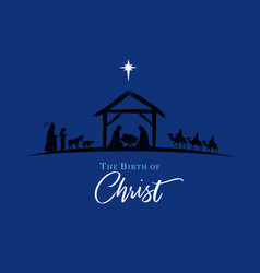 Nativity Scene Silhouette Jesus In Manger