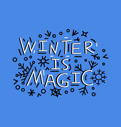 New Year Winter Design With Custom Typography