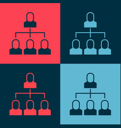 Pop Art Business Hierarchy Organogram Chart