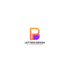 Abstract Modern Pb Letters Logo Design