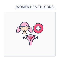 Adolescent Gynecology Color Icon