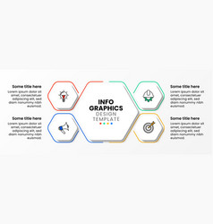 Infographic Template Hexagon With 4 Steps