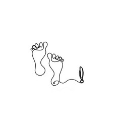 Silhouette Of Abstract Foot With Exclamation Mark