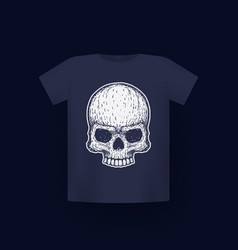 Skull Design T-shirt Print On Mockup