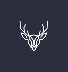 Stiff Art Style Of White Deer Head