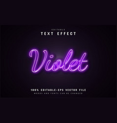 Violet Neon Text Effect