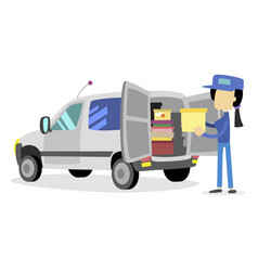 Delivery Woman Loading Truck