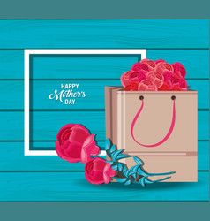 Happy Mother Day Card With Bag Shopping