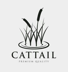 Cattail Reed River Logo Design Water Creek Lake