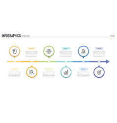 Circular Pin And Arrow Milestone Infographic