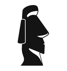 Easter Island Head Icon Simple Style