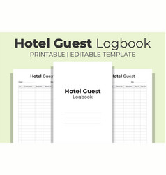 Hotel Guest Logbook Kdp Interior