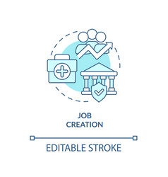 Job Creation Turquoise Concept Icon