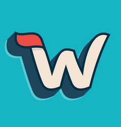 W Letter Logo In Classic Sport Style