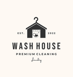 Wash House Laundry Vintage Logo Minimalist