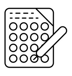 Check List Thin Line Icon School Tests