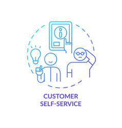 Customer Self Service Blue Gradient Concept Icon