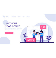 Limit Your News Intake Concept Social Media