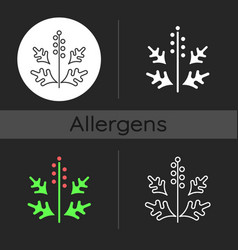 Ragweed Pollen Dark Theme Icon