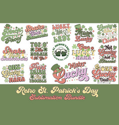 Retro St Patricks Day Png Bundle