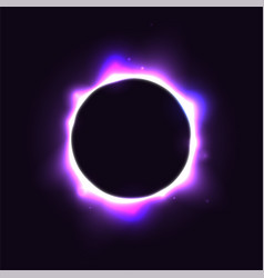 Sun Full Eclipse Concept Light Purple Moon Glow