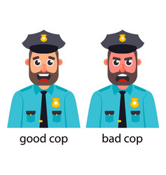 Bad Good Cop On A White Background