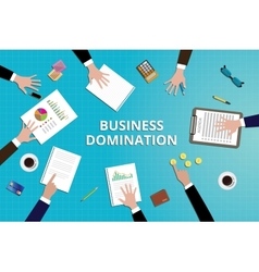 Business Domination Concept Work In Desk