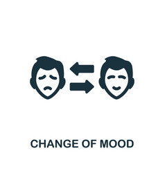 Change Of Mood Icon Monochrome Sign From