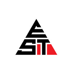 Est Triangle Letter Logo Design