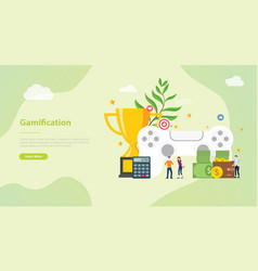 Gamification Life Concept For Website Template