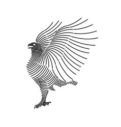 Simple Line Art Of An Eagle 1