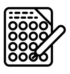 Check List Line Icon School Tests