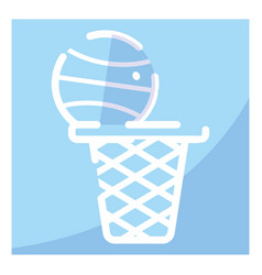 Isolated Basketball Ball Icon On Net