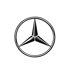 Mercedes Benz Brand Logo Symbol Black Design