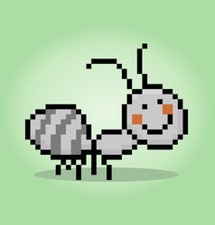 8 Bit Pixel Ant Character Animals For Game Assets