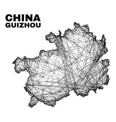 Net Irregular Mesh Guizhou Province Map