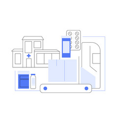 Robotic Lifting Machines Isolated Cartoon