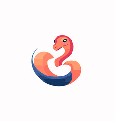 Sleeping Snake Icon Logo Design Element