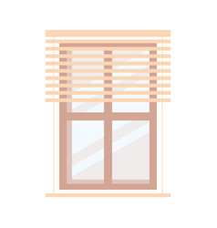 Wooden Window With Blind