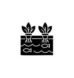 Aquaponics Black Glyph Icon