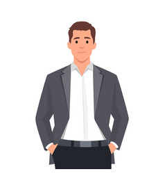 Businessman Standing With Hands In Pockets