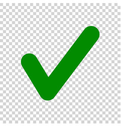 Green Check Mark Icon Isolated On Transparent