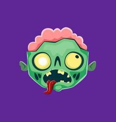 Cartoon Halloween Zombie Emoji Character