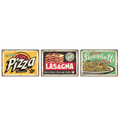 Italian Food Retro Signs Collection