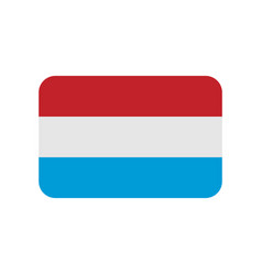 Luxembourg Flag Icon On White Background