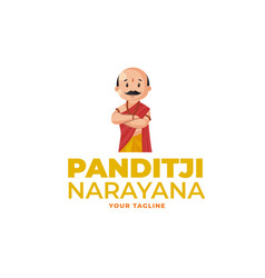 Pandit Ji Narayana Mascot Logo