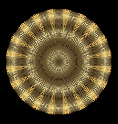 Round Gold Luxury 3d Mandala Ornamental